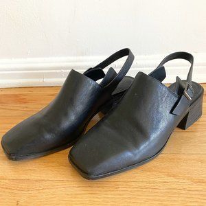 ''Intentionally _______' Mules, Black sz 9